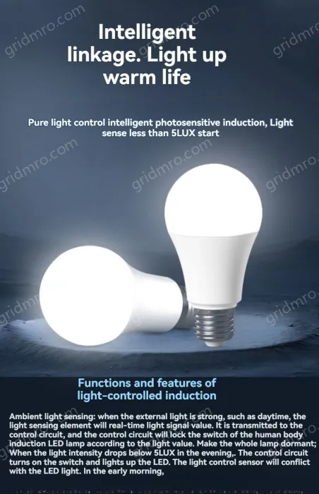 LED photosensitive lamp-5W
