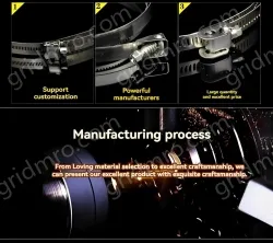 304 stainless steel cross hose clamp 6-12