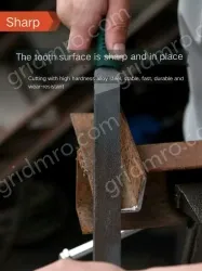 Fine-toothed square file 12 inches with a total length of 430mm