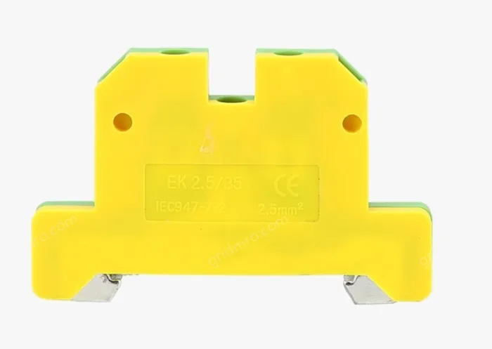 EK2.5-25 Rail Grounding Combination Terminal Flame Retardant Current Yellow and Green Ordinary Terminal Grounding Terminal