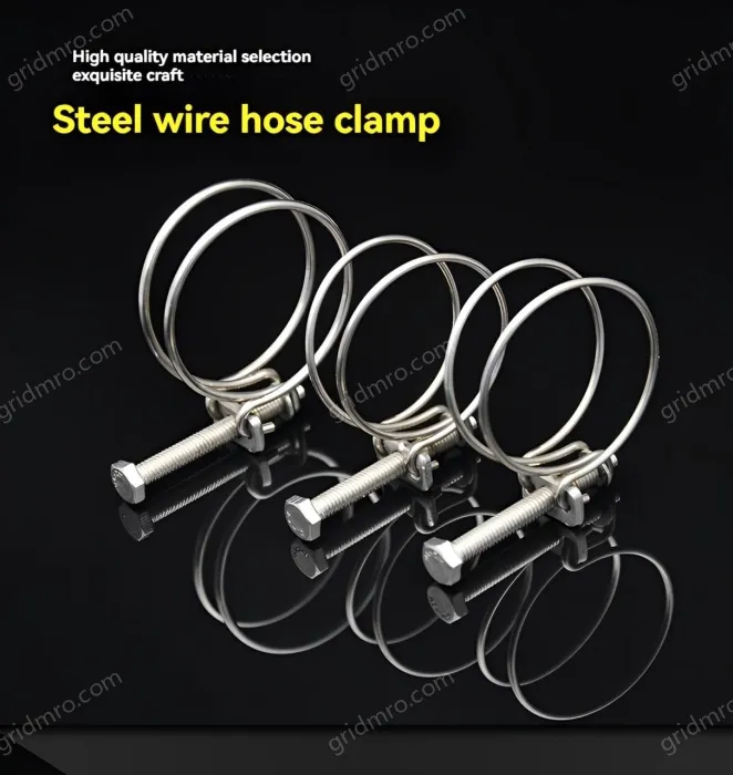 Double steel wire hose clamp 201 material 21-25*2 [wire diameter]