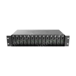 14-slot fiber optic transceiver chassis