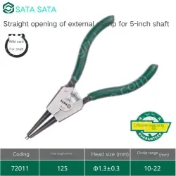 5 inch straight external circlip pliers 72011
