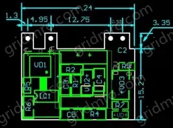 Small, safe isolated, regulated power supply switching power supply module 5V 1A Horizontal pins
