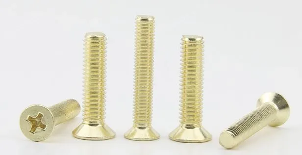 Golden Flat Head Screws M3*18