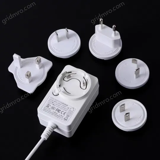 Multi-specification interchangeable pin power adapter 12V2A