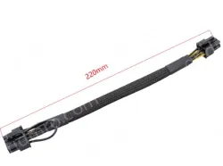 6PIN to 8PIN Server Power Cable Graphics Card Cable Mesh Sleeve Protection 22cm