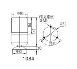 Small warning lightsLTE-1084J DC12V Yellow
