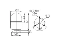 Small warning lightsLTE-1083J DC24V Yellow