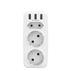 Germany France extension usb wall socket
