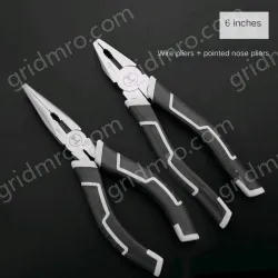 8 inch two-piece set (needle-nose pliers + wire strippers)