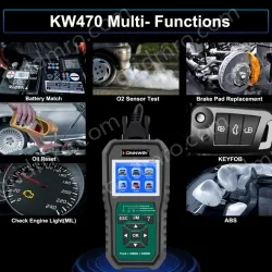 KW470 Automotive Fault Diagnosis Instrument Engine Fault Reading Fault Code Query Playback Function Testing Tools