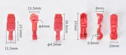 T1 red 0.3-1.5 square cord-T-type no-break wire terminal